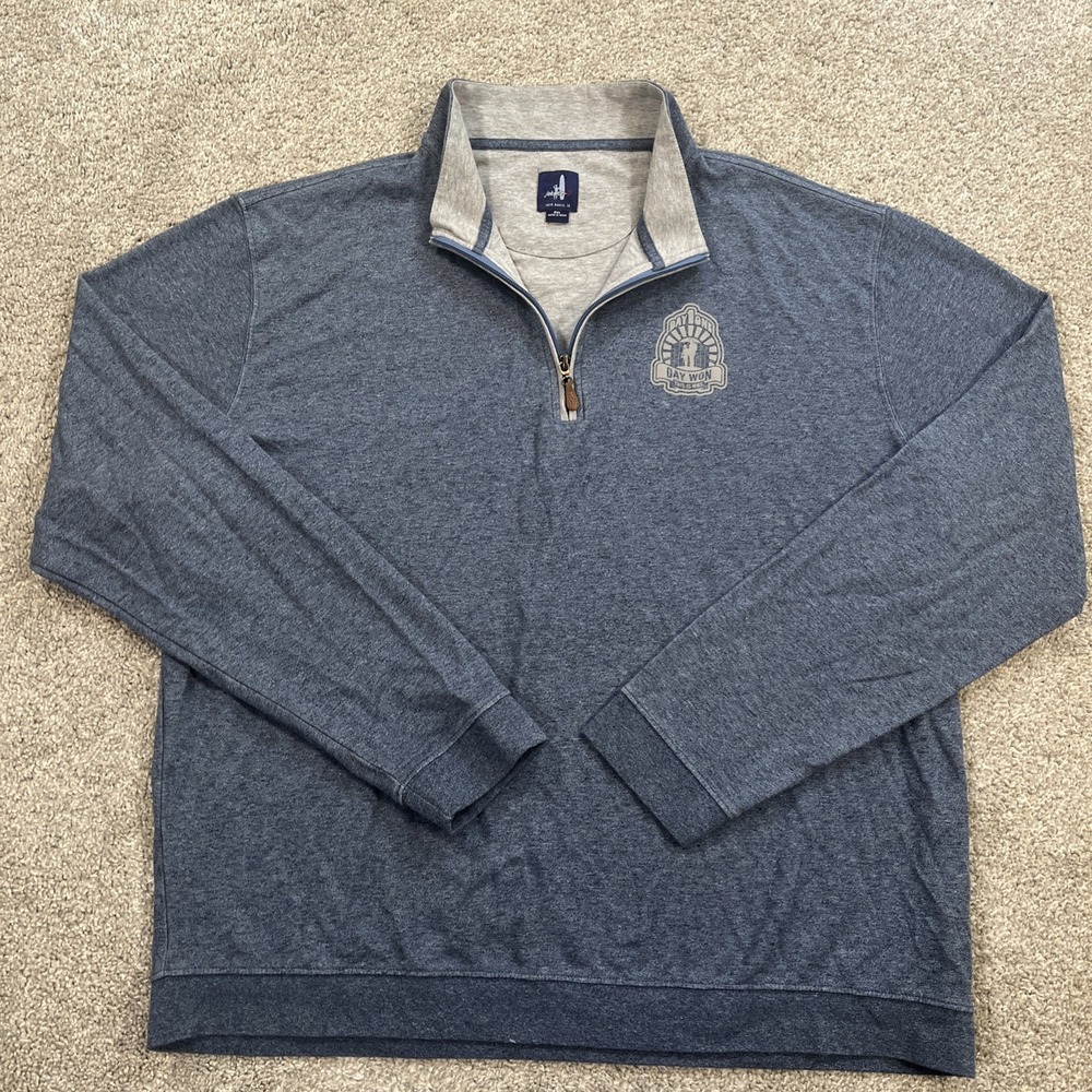 Johnnie-O‎ 1/4 Zip Pullover Sweatshirt Blue Heather 2XL Golf Casual Performance